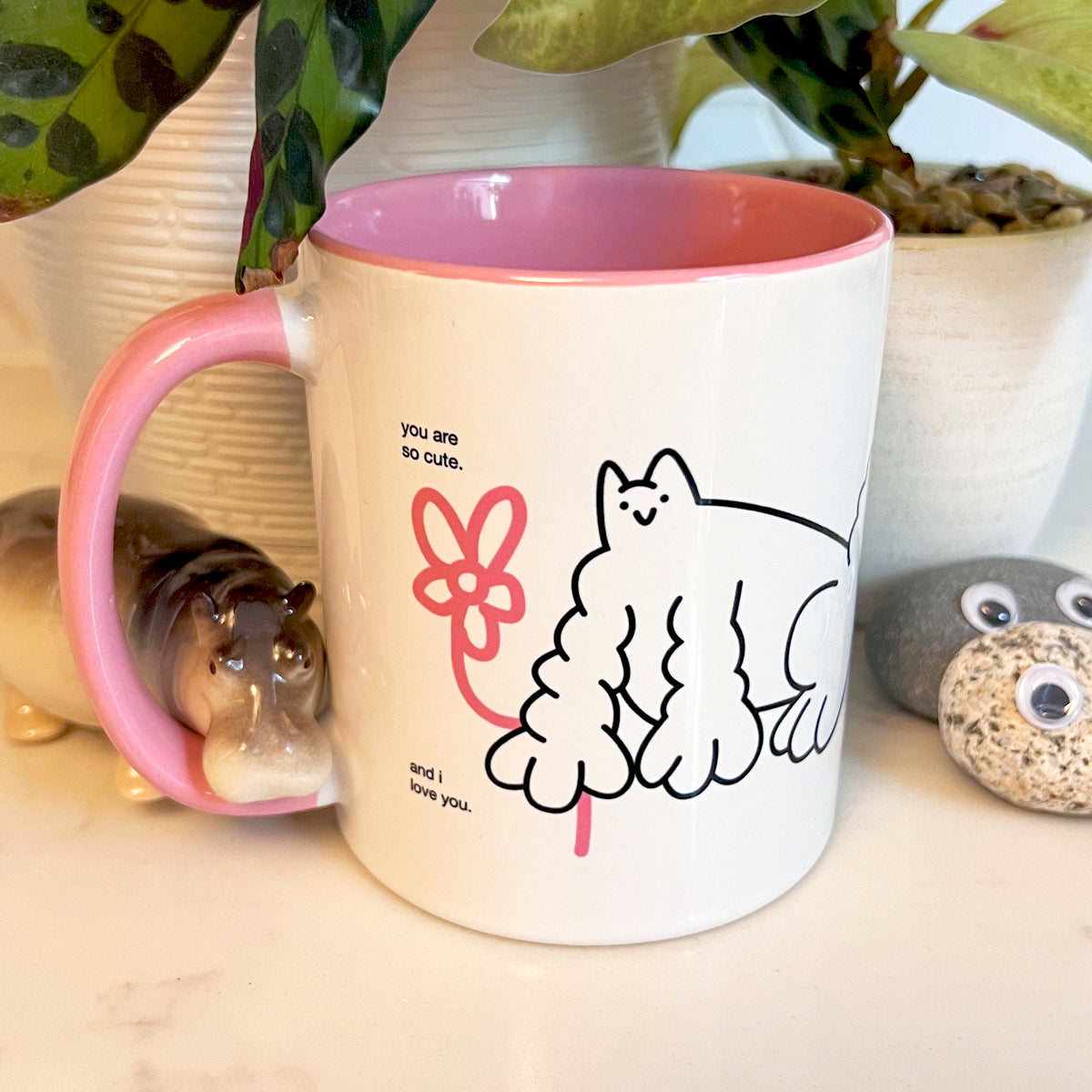 Cat Dude Thinks You're Cute - Mug