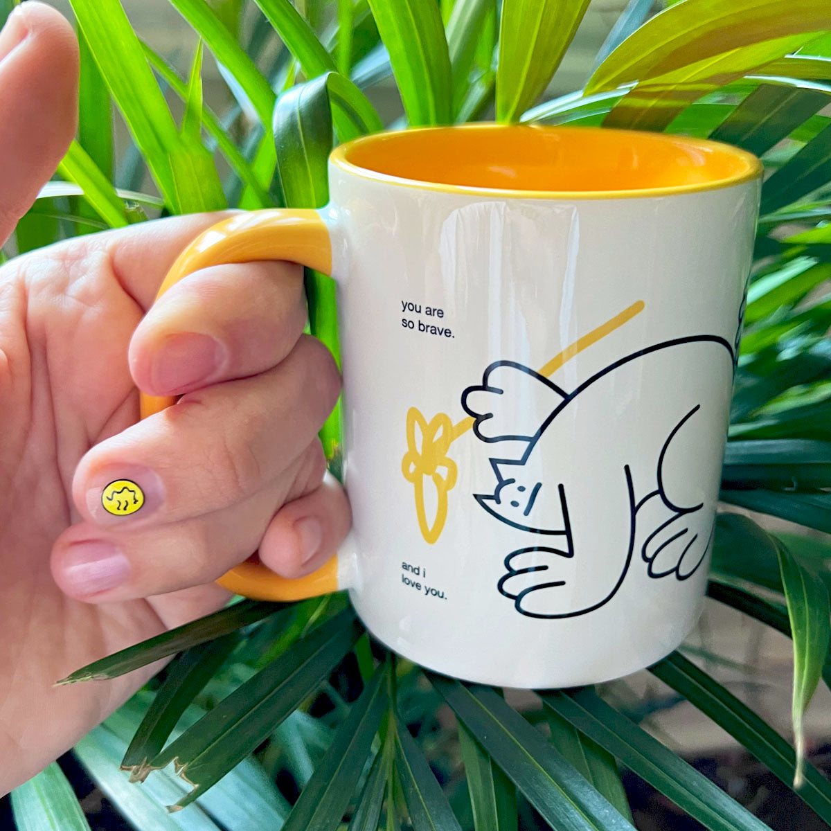 Cat Dude Thinks You're Brave - Mug