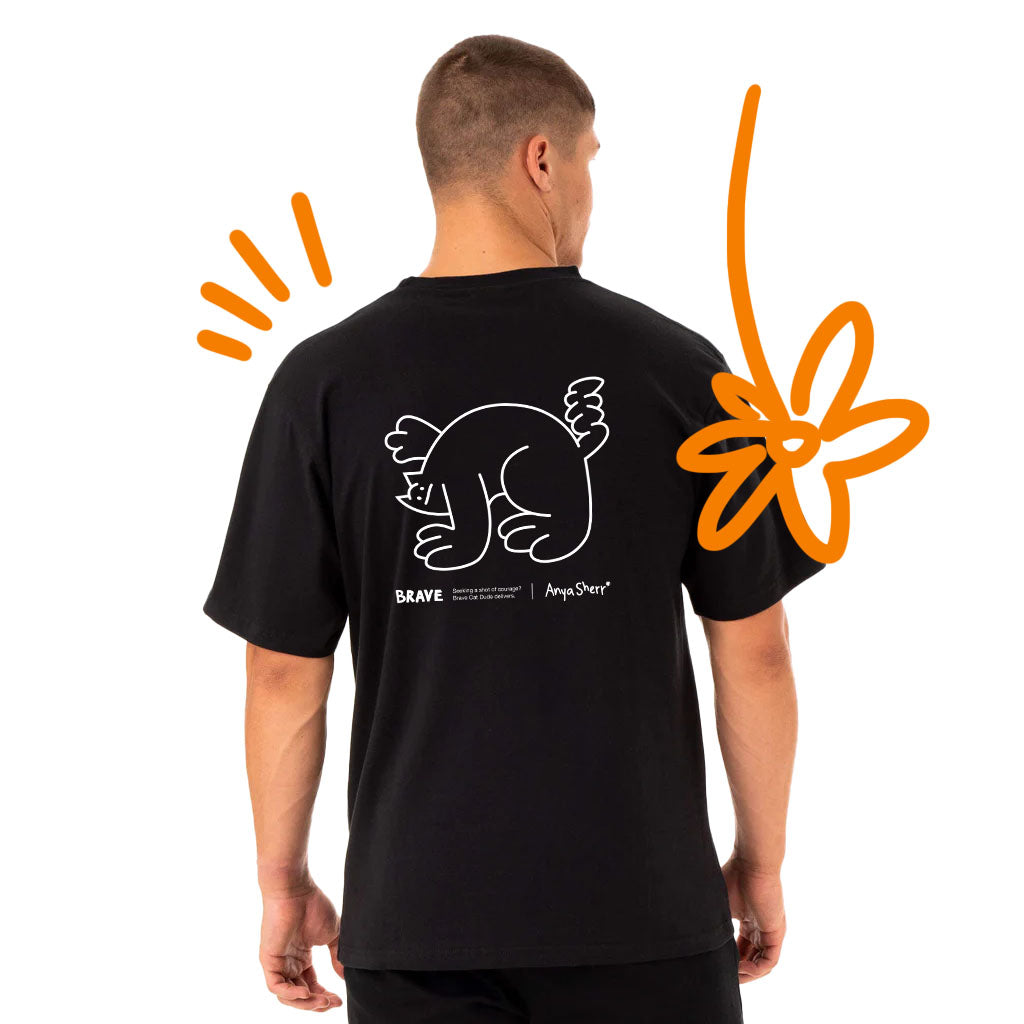 Brave Cat Dude T-Shirt