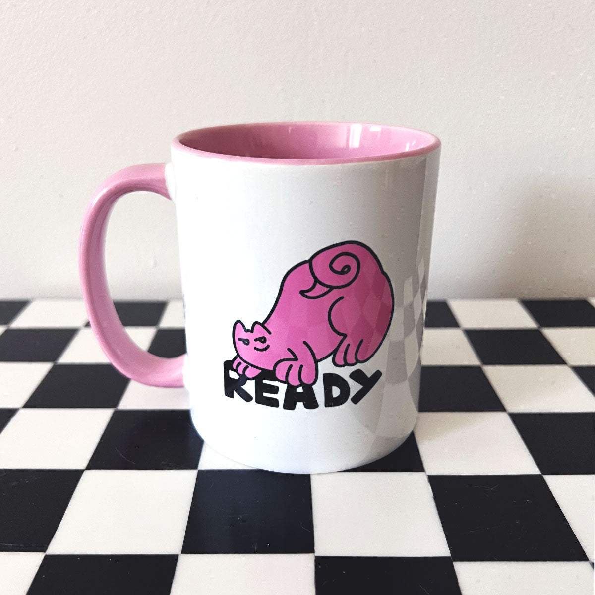 Ready Cat Dude, Pink - Mug