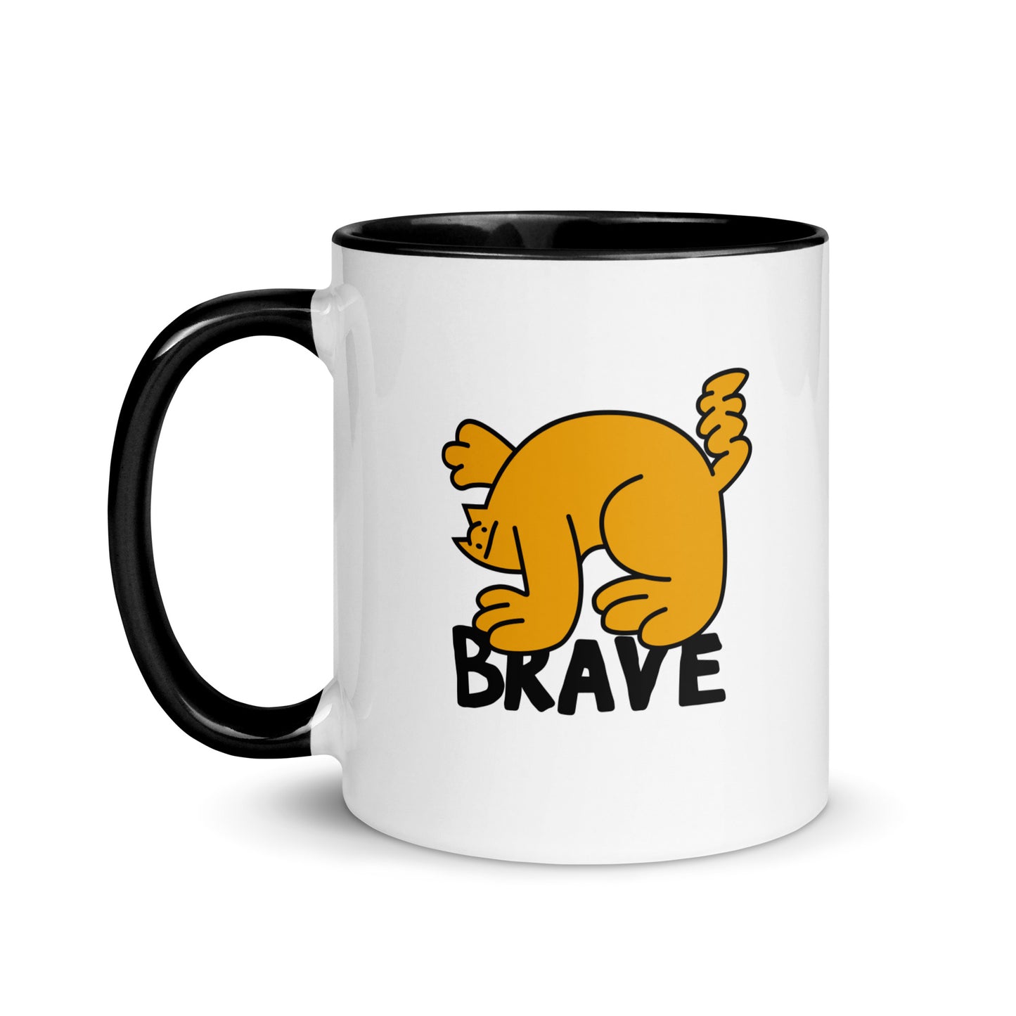 Brave Cat Dude, Orange - Mug