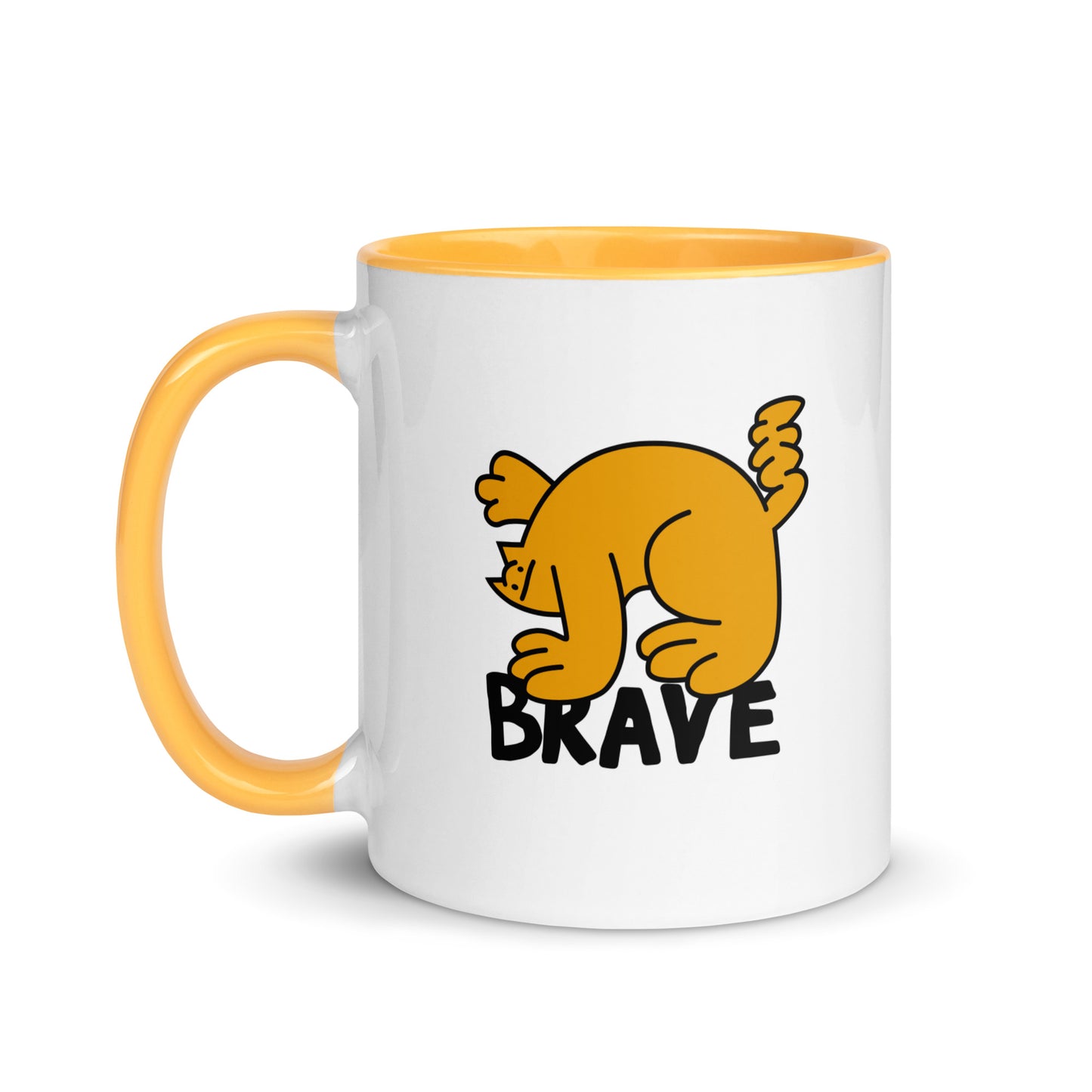 Brave Cat Dude, Orange - Mug