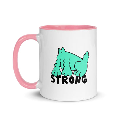 Strong Cat Dude, Teal - Mug